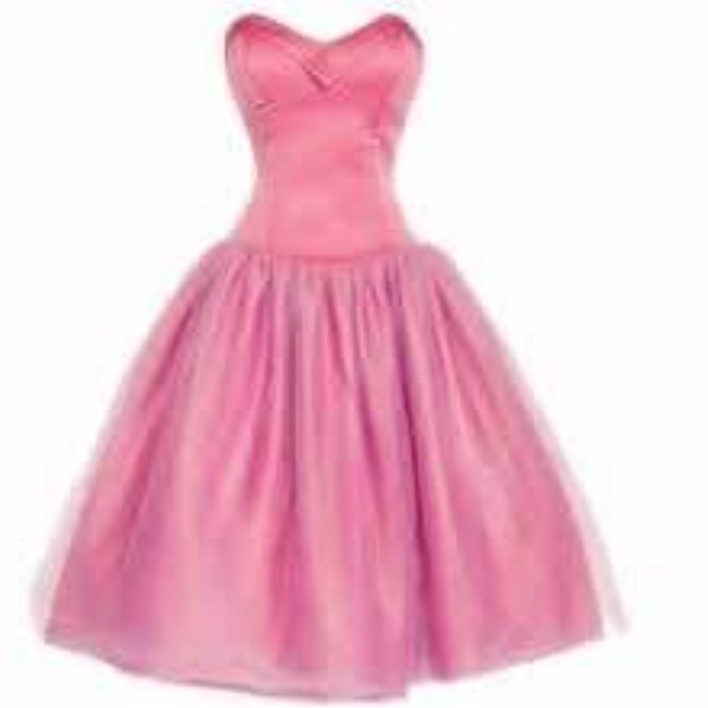 ✨Small-Laura Byrnes Black Label Bernadette Tulle strapless dusty rose Price FIRM